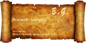 Bucsek Gergő névjegykártya